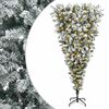 vidaXL Obrnuto umjetno božićno drvce s granama 150 cm 150 LED lampica