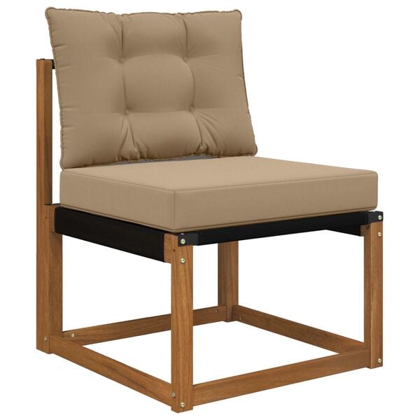 vidaXL Jastuk za vanjsku sofU 2 pcs Sivo-smeđa Poliester