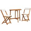 vidaXL Bistro set 3 kom. Prirodna nafta Čvrsto drvo akacije
