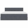 vidaXL Krevet s od storage s madracem Tamno siva 100 x 200 cm