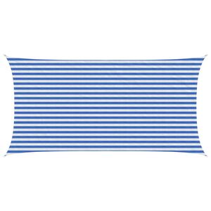 vidaXL Jedrilica za sunčevu sjenu Plava i bijela 2,5 x 5 m HDPE