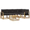 vidaXL Set vanjskih sofa 6 kom. Bijela i crna