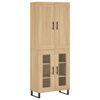 vidaXL Visoka komoda hrasta sonome 69,5x34x180cm od konstruiranog drva