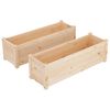 vidaXL Vrtne sadilice 2 kom 100 x 31 x 31 cm od masivne borovine