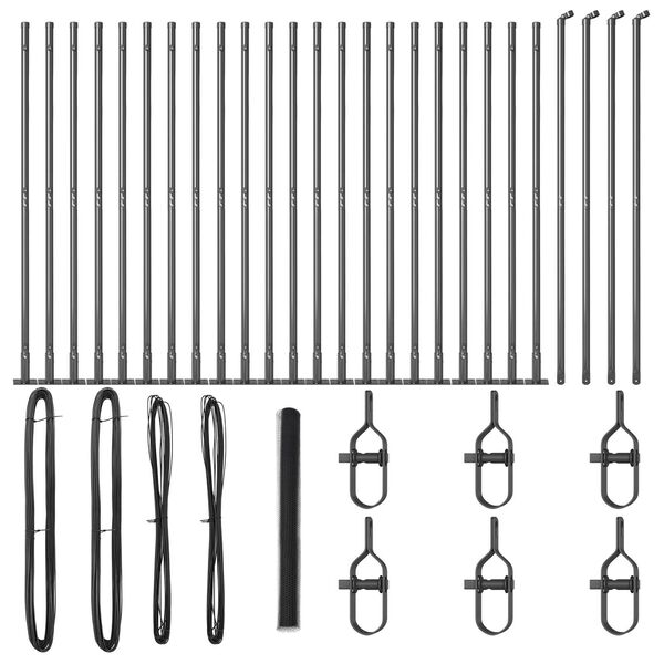 vidaXL Stup za ogradu Siva 50 x 1,4 m (mreža 13 mm) Čelik i PVC