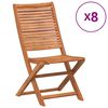 vidaXL Sklopive vrtne stolice 8 kom 51x66x95 cm masivno drvo bagrema