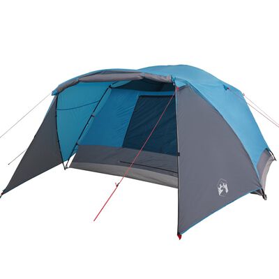 vidaXL Šator za kampiranje s trijemom za 4 osobe plavi vodootporni