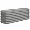 vidaXL Povi&scaron;ena vrtna gredica od pocinčanog čelika 114 x 40 x 36 cm sivi