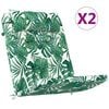 vidaXL Jastučići za stolice 2 pcs Oxford tkanina Uzorak lista