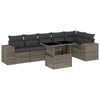 vidaXL 7-dijelni set vrtnih sofa sivi od poliratana