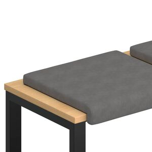 vidaXL Jastučić za klupu 2 kom. Mikrovlakna Tamnosiva Dubina 35 cm