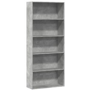 vidaXL Ormarić za knjige beton sivi 80x30x189 cm konstruirano drvo