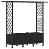 vidaXL Povi&scaron;eni krevet s mrežom i krovom Crna 162,5 x 40 x 142 cm PP