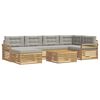 vidaXL Set vanjskih sofa 7 kom. Bijela i svjetlosiva