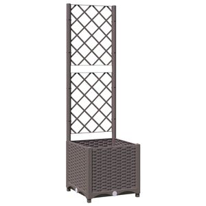 vidaXL Vrtna sadilica s re&scaron;etkom smeđa 40 x 40 x 136 cm PP