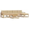 vidaXL Set vanjskih sofa 6 kom. Bijela i bež Poliester