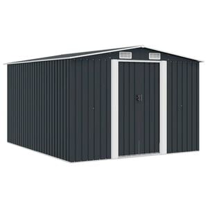 vidaXL Vrtno spremi&scaron;te 257 x 298 x 178 cm metalno antracit