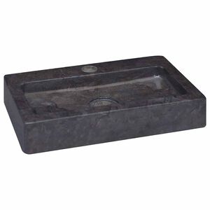 vidaXL Zidni umivaonik crni 38 x 24 x 6,5 cm mramorni