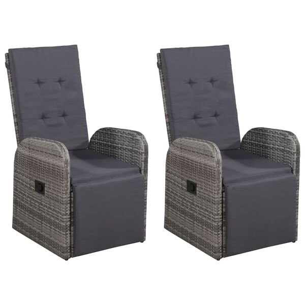 vidaXL 5-dijelni vrtni blagovaonski set sivi