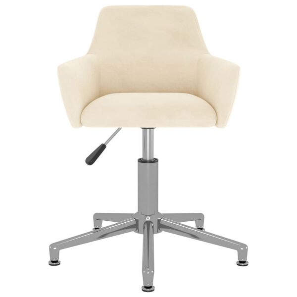 vidaXL Okretna blagovaonska stolica krem bar&scaron;unasta