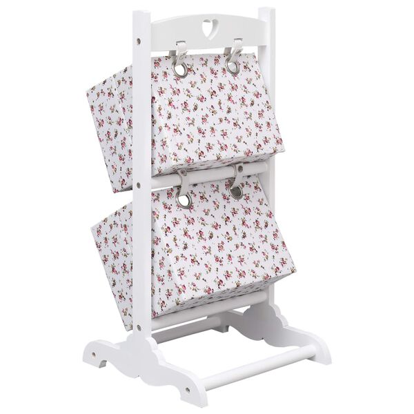 vidaXL Stalak s ko&scaron;arama na 2 razine cvjetni 35 x 35 x 72 cm drveni