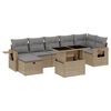 vidaXL 8-dijelni set vrtnih sofa od poliratana s jastucima bež