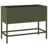 vidaXL Povi&scaron;eni Vrtni Planter Maslinovo zelena 60 x 26 x 45 cm Čelik