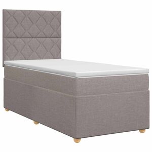 vidaXL Boxspring krevet s madracem Sivosmeđa 80 x 200 cm Tkanina