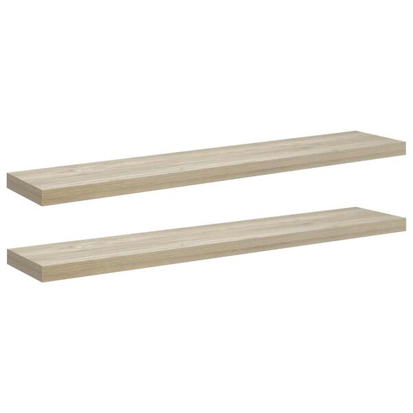 vidaXL Plutajuće zidne police 2 kom boja hrasta 120x23,5x3,8 cm MDF