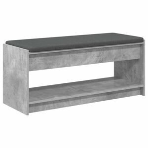 vidaXL Klupa za hodnik s jastukom Betonsko Siva 103 x 38 x 45 cm