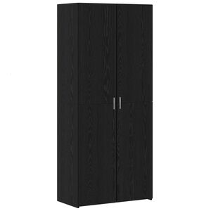 vidaXL Highboard 2 pcs Crni hrast 80 x 42 x 185 cm