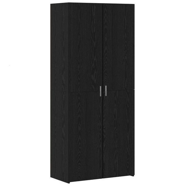 vidaXL Highboard 2 pcs Crni hrast 80 x 42 x 185 cm