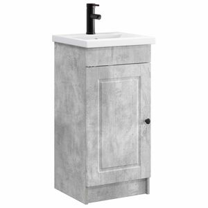 vidaXL Kupaonski umivaonik s sudoperom Betonska siva 42 x 40 x 84,5 cm