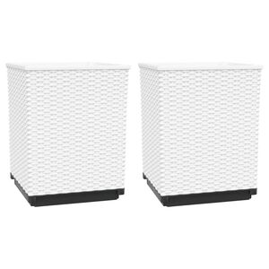 vidaXL Sadilice 2 kom bijele 30 x 30 x 37 cm od polipropilena
