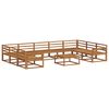 vidaXL Set vanjskih sofa 10 pcs Prirodna Čvrsto drvo akacije