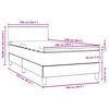 vidaXL Box Spring krevet s madracem i LED ružičasti 100x220 cm bar&scaron;un