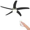 vidaXL Ventilator za strop s svjetlom i daljinskim upravljačem Crna