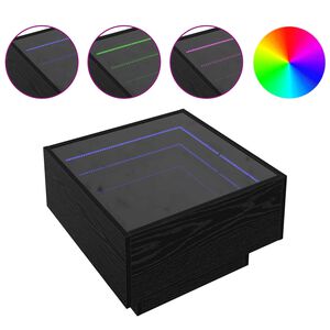 vidaXL Bocni stol Crni hrast 50 x 50 x 30 cm Konstruirano drvo