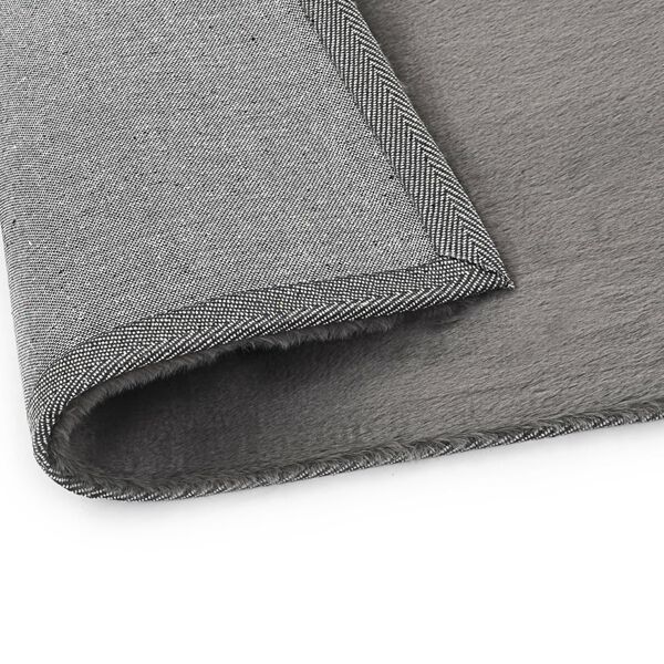 vidaXL Tepih od umjetnog zečjeg krzna 160 x 230 cm tamnosivi