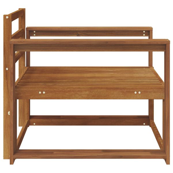 vidaXL Srednja sofa za van Čvrsto drvo akacije Prirodna