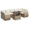 vidaXL 8-dijelni set vrtnih sofa od poliratana s jastucima bež
