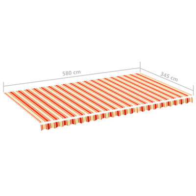 vidaXL Zamjenska tkanina za tendu žuto-narančasta 6 x 3,5 m