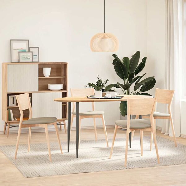 vidaXL Stolna ploča 140x60x2 cm od ovalna masivna hrastovina