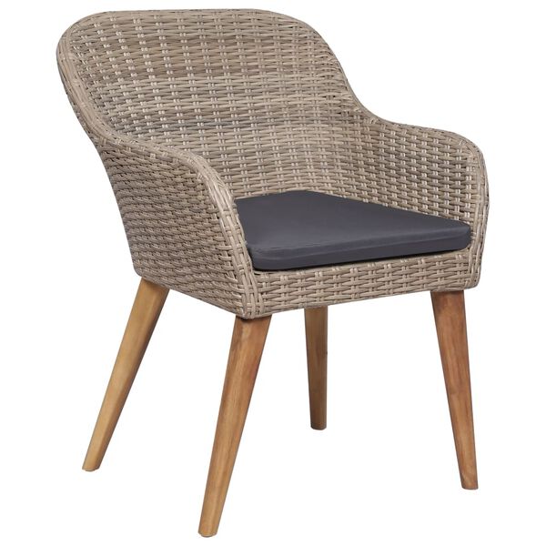 vidaXL 7-dijelni vrtni blagovaonski set smeđi