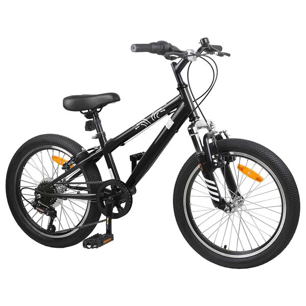 vidaXL Kids Mountain Bike 20 Inča 6-Speed za 5-8 godina Crna