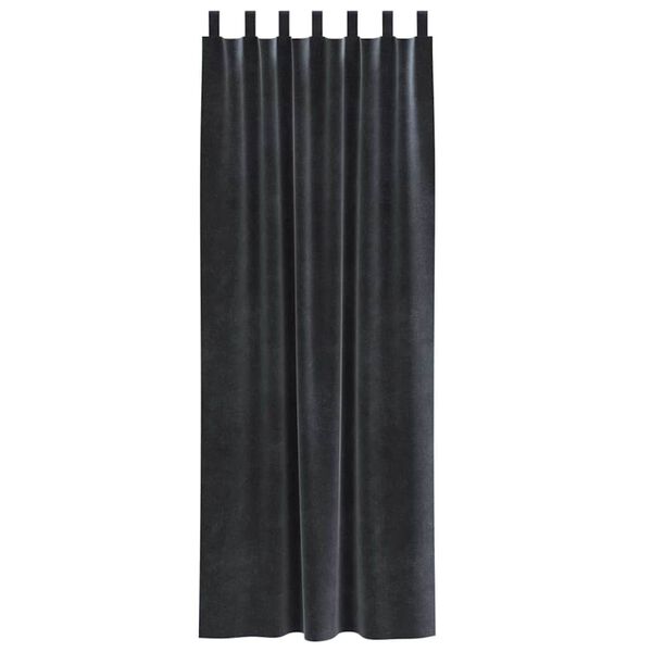 vidaXL Zavjese za zamračivanje 2 pcs Tamno siva 140 x 225 cm Bar&scaron;un