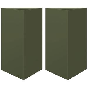 vidaXL Vrtna sadilice 2kom maslinastozelena 50x43x75 cm čelična