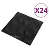 vidaXL Zidne panele 24 pcs Dijamant crna 50 x 50 cm XPS pjena