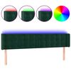 vidaXL LED uzglavlje tamnozeleno 203x16x78/88 cm bar&scaron;unasto