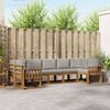 vidaXL Set vanjskih sofa s jastukom 7 pcs Prirodna i svijetlo siva